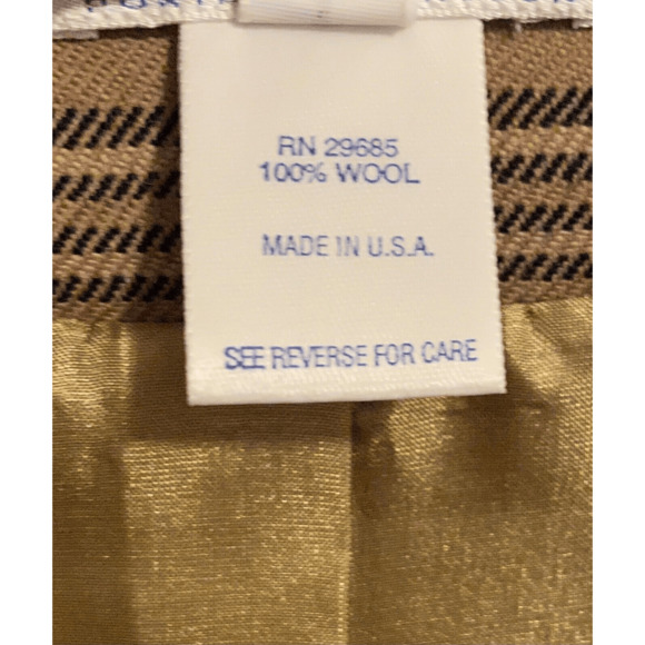 Vintage Pendleton 100% Wool Blazer Jacket Camel Plaid Sz 8 - Picture 6 of 10